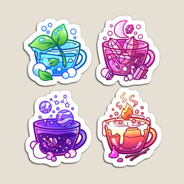 Aesthetic Teacup Collection Magnet