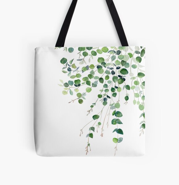 Eucalyptus Watercolor All Over Print Tote Bag