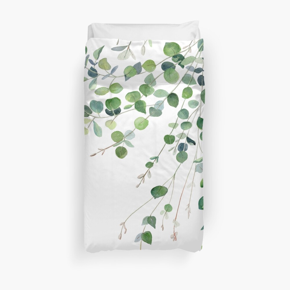 "Eucalyptus Watercolor" Duvet Cover by MellyTerp Redbubble