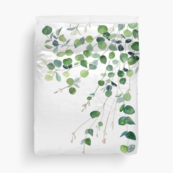 Eucalyptus Watercolor Duvet Cover
