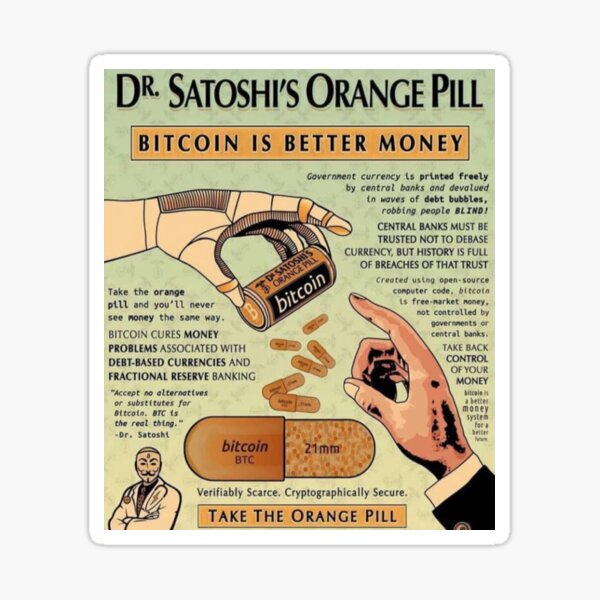 Item preview, Bitcoin Orange Pill - Bitcoin is better money  designed and sold by RealPropaganda.