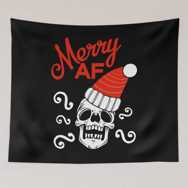 Item preview, Christmas Skull Merry AF designed and sold by DesignsByRisa.