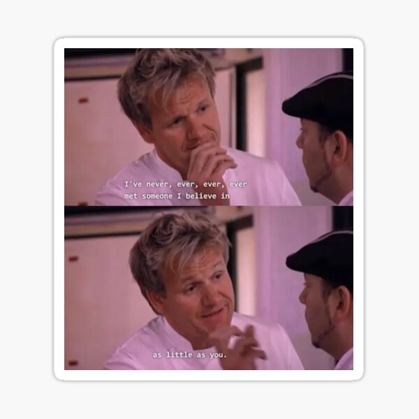 Motivational try gordon ramsay Sticker