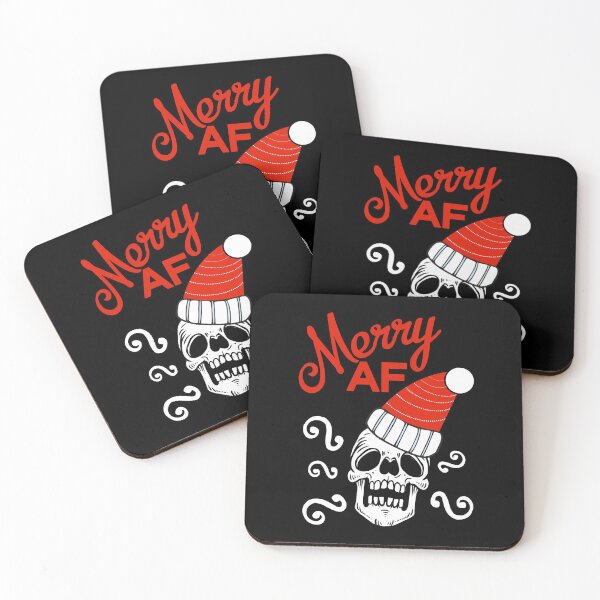 Item preview, Christmas Skull Merry AF designed and sold by DesignsByRisa.