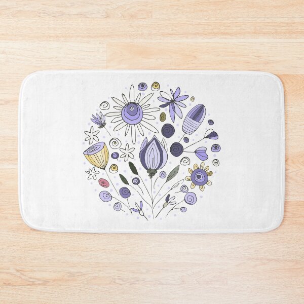 Item preview, Botany Flower Flora Circular Bouquet Pattern v4 designed and sold by scribblelife.