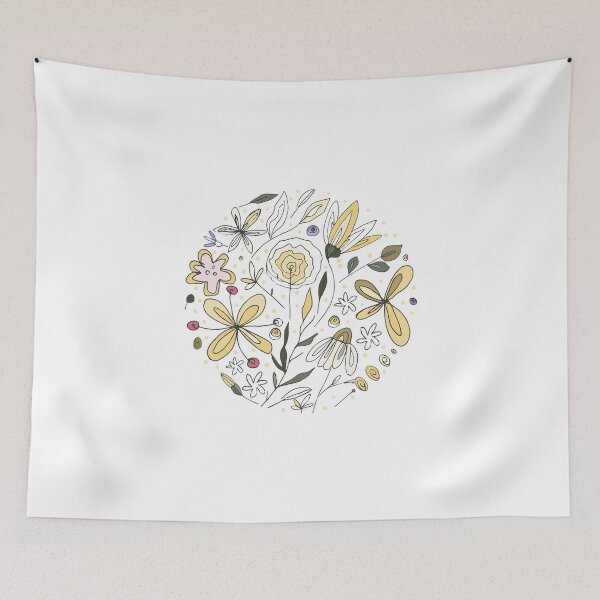 Item preview, Botany Flower Flora Circular Bouquet Pattern v5 designed and sold by scribblelife.