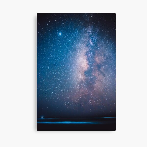 Draconids – Meteor showers over the beautiful milky way Canvas Print