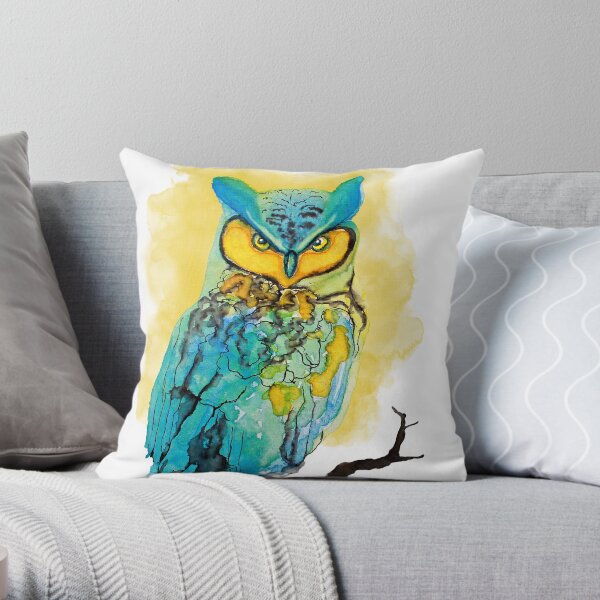 Dreamy Owl Throw Pillow