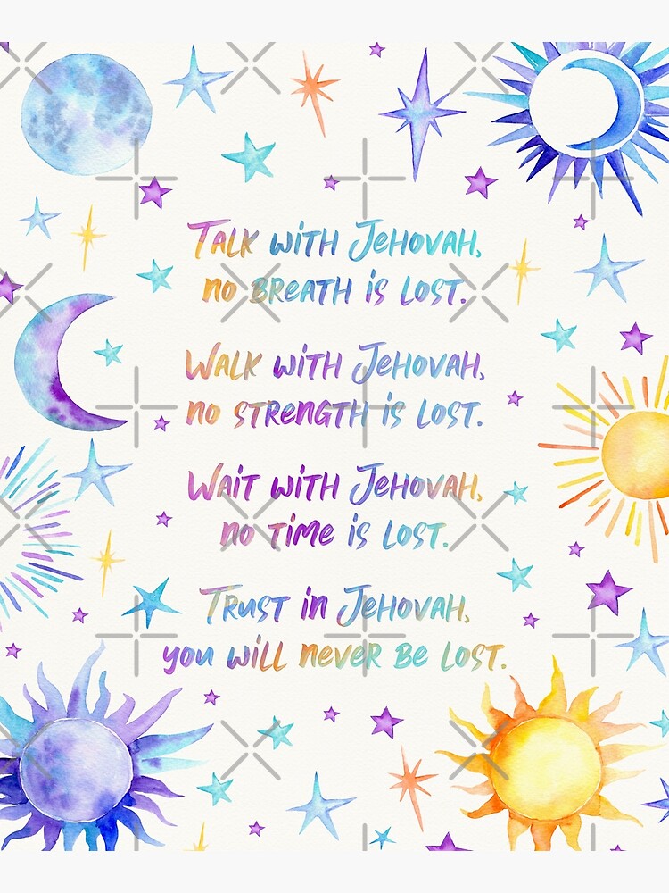 TRUST IN JEHOVAH (YOU WILL NEVER BE LOST) by JenielsonDesign