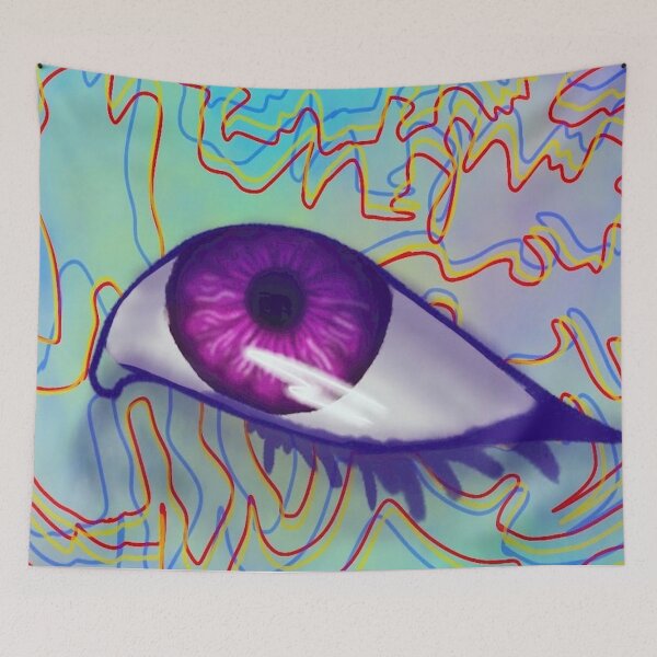 Item preview, Purple glossy eye with RBG background  designed and sold by Charlie Harmony.