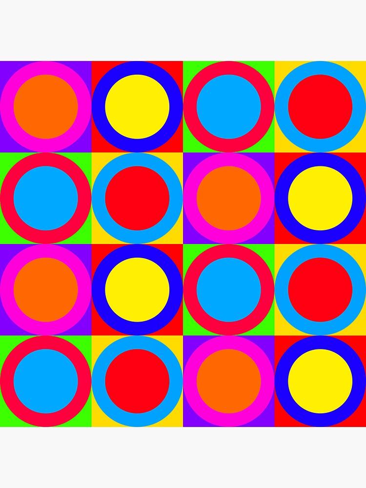 "colorful retro pop art design" Sticker for Sale by pauloneillart