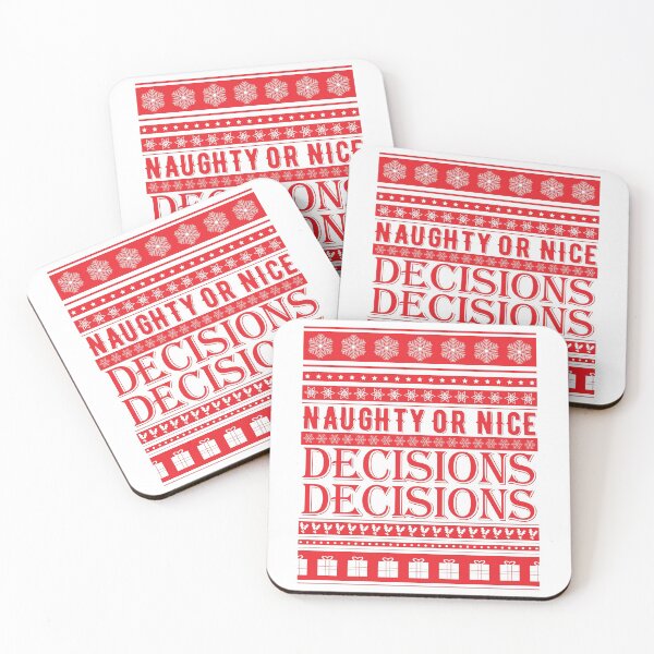 Item preview, Naughty Or Nice Decisions Decisions | Ugly Sweater Style designed and sold by GravitiTees.