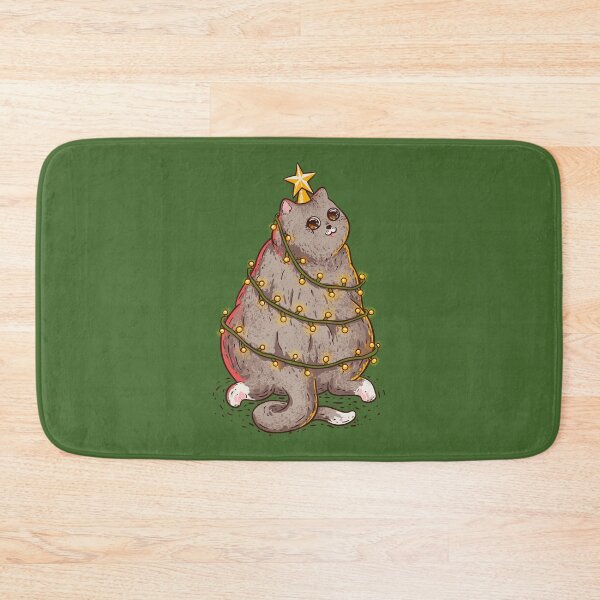 Item preview, Merry Catmas - Funny Chonky Cat dressed as a Chritmas Tree | New Year 2021 | Chonk, Chonker, Chonkster, Fat cat butt. GREEN designed and sold by Any Color Designs.