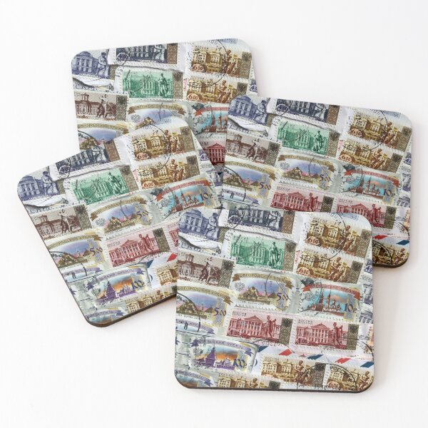 Item preview, Russian Stamps Collage  designed and sold by EdenLiving.