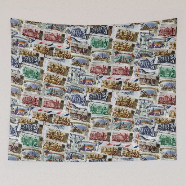 Item preview, Russian Stamps Collage  designed and sold by EdenLiving.