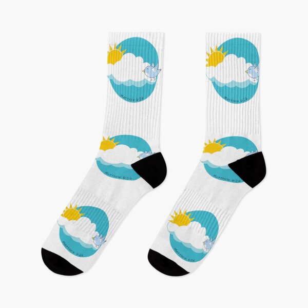 Item preview, Matthew 6:26 Bible verse w/ cute bird, sun & cloud graphic  designed and sold by Juliano-Designs.
