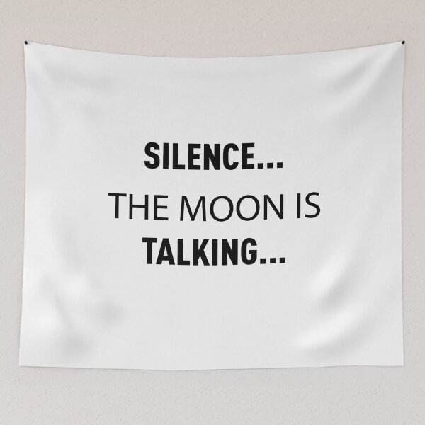 Item preview, Silence... The Moon Is Talking (Black - White BG) designed and sold by FilipeFerreira.