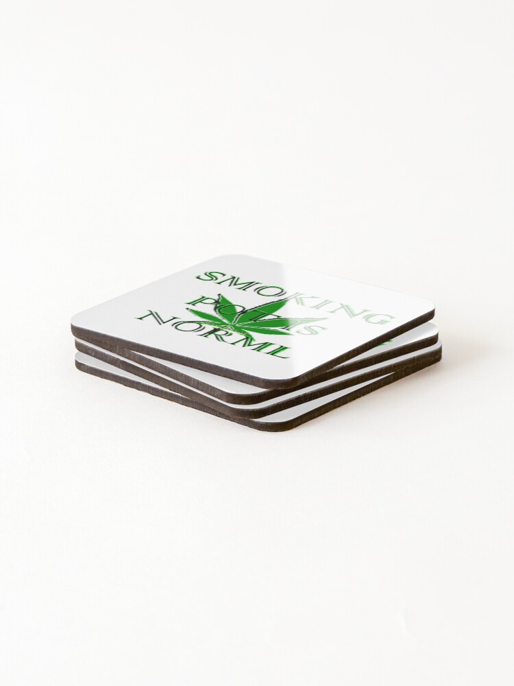 Thumbnail 4 of 5, Coasters (Set of 4), Smoking Weed Is Normal designed and sold by RextacularRocks.