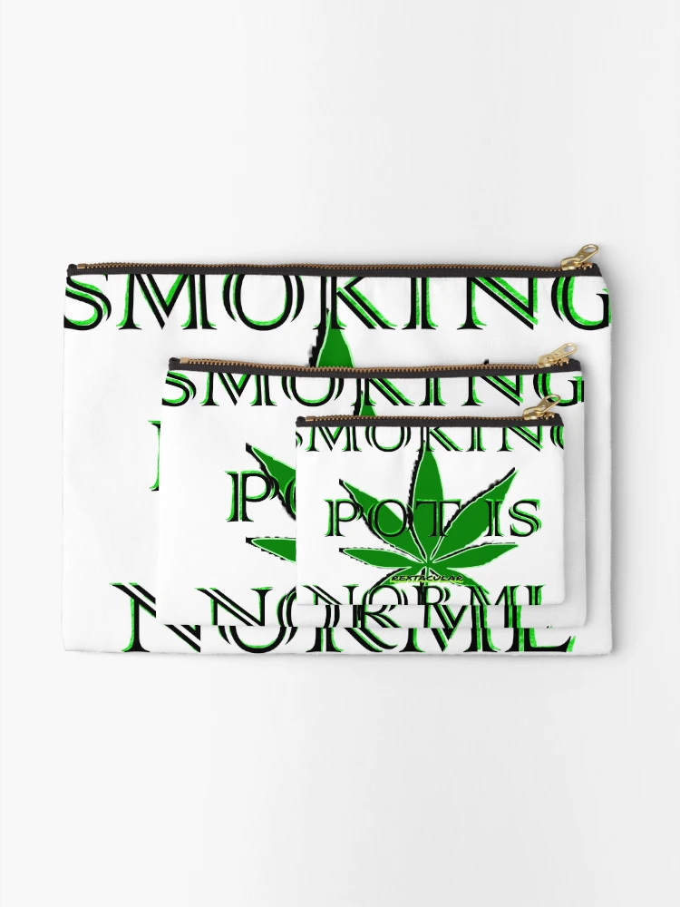 Thumbnail 2 of 4, Zipper Pouch, Smoking Weed Is Normal designed and sold by RextacularRocks.