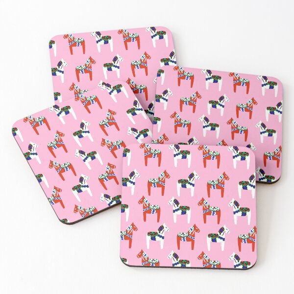 Item preview, Dala Horses (Pink) designed and sold by A Mere Design.