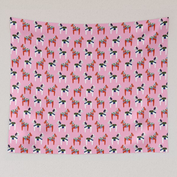 Item preview, Dala Horses (Pink) designed and sold by A Mere Design.