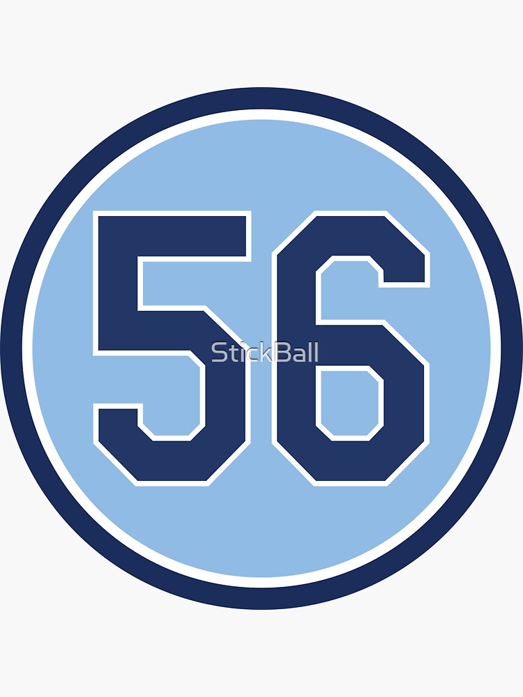 Randy Arozarena #56 Jersey Number Sticker for Sale by StickBall
