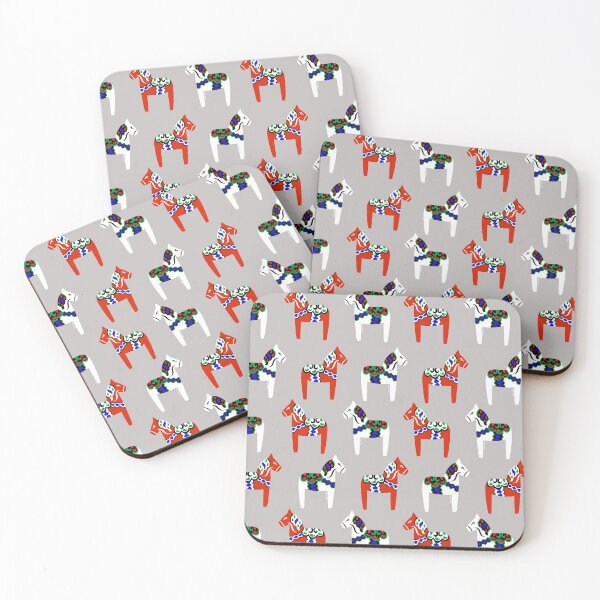 Item preview, Dala Horses (Light Gray) designed and sold by A Mere Design.