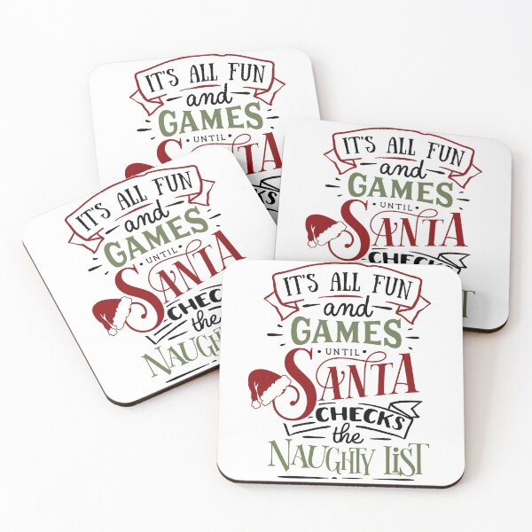 Item preview,  It's All Fun and Games Until Santa Checks the Naughty List designed and sold by WOW TeesAndThings.
