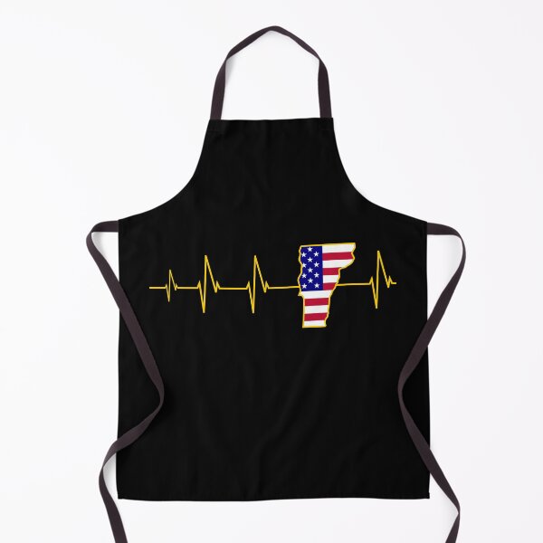 Item preview, Vermont Map Heartbeat with the usa Flag designed and sold by B3N-arts.