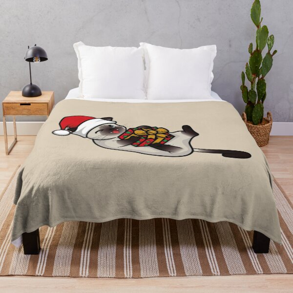 Item preview, Cute Santa Siamese Cat Gift designed and sold by MnMKawaiiPrints.