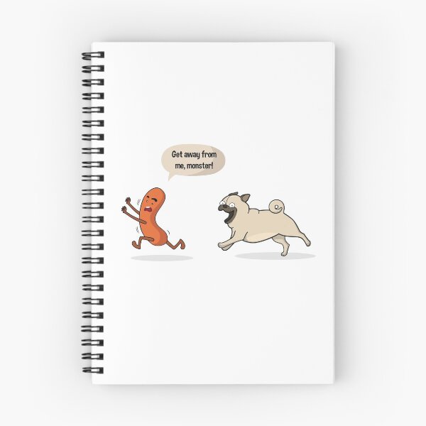 Item preview, Pug Dog Chasing Sausage designed and sold by artado.