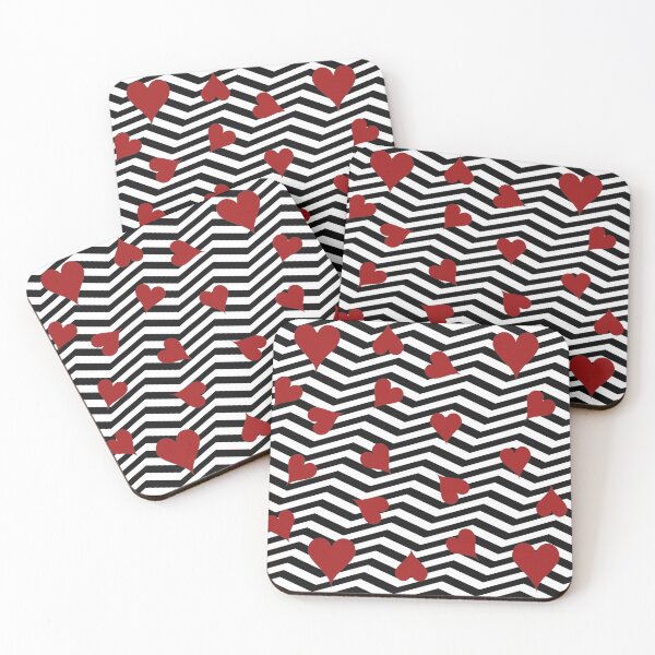 Item preview, Modern Chevron Red Hearts Line Pattern - Heart Pattern - 3D designed and sold by Luvjesus2.