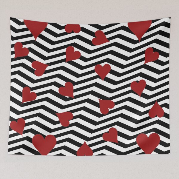 Item preview, Modern Chevron Red Hearts Line Pattern - Heart Pattern - 3D designed and sold by Luvjesus2.
