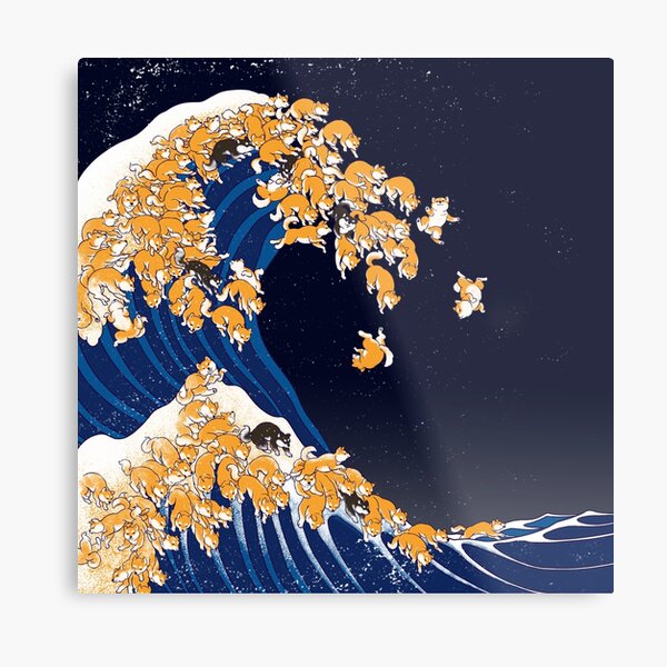 Item preview, Shiba Inu The Great Wave in Night designed and sold by bignosework.