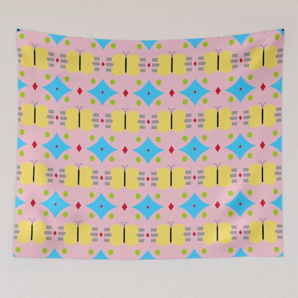 Item preview, Abstract Pastel Pattern with Butterflies and Dots designed and sold by Sendreka.