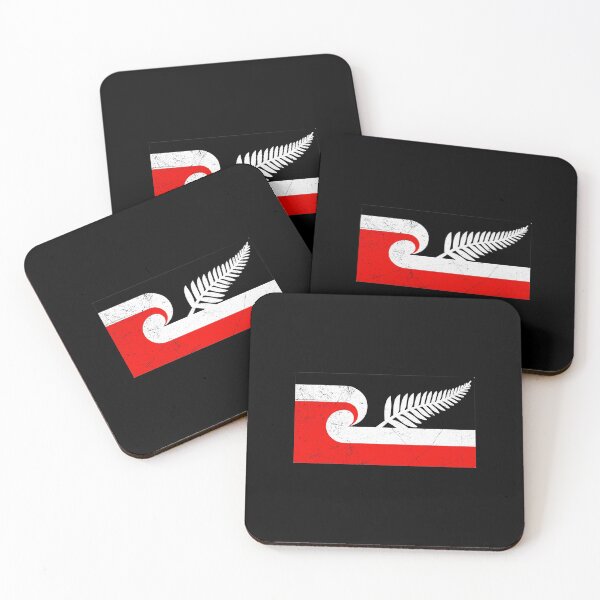Item preview, Maori Flag Silver Fern New Zealand Lover Gift Idea designed and sold by vicoli-shirts.