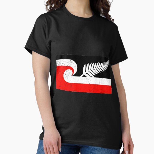 Item preview, Maori Flag Silver Fern New Zealand Lover Gift Idea designed and sold by vicoli-shirts.