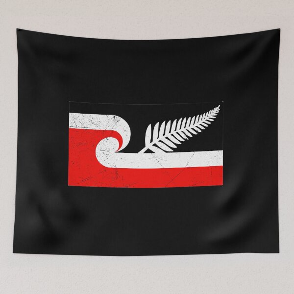 Item preview, Maori Flag Silver Fern New Zealand Lover Gift Idea designed and sold by vicoli-shirts.