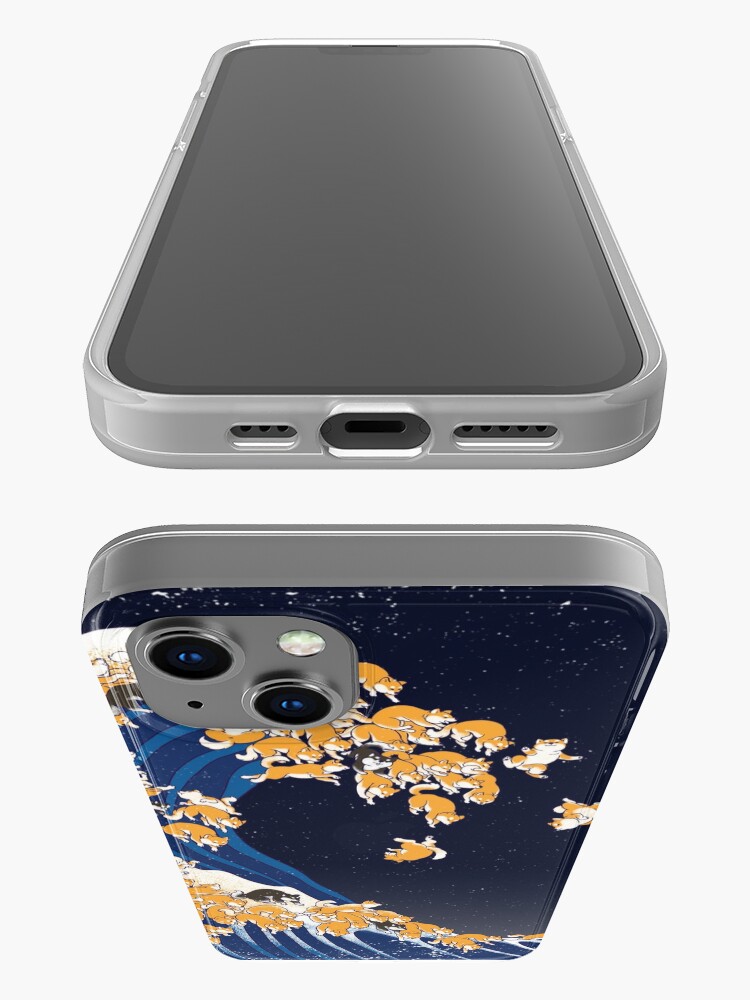 Discover Shiba Inu The Great Wave in Night iPhone Case