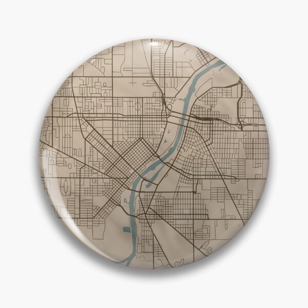 Item preview, Saginaw Sepia Map designed and sold by CPTVDesign.