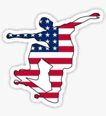 American flag skateboard Sticker