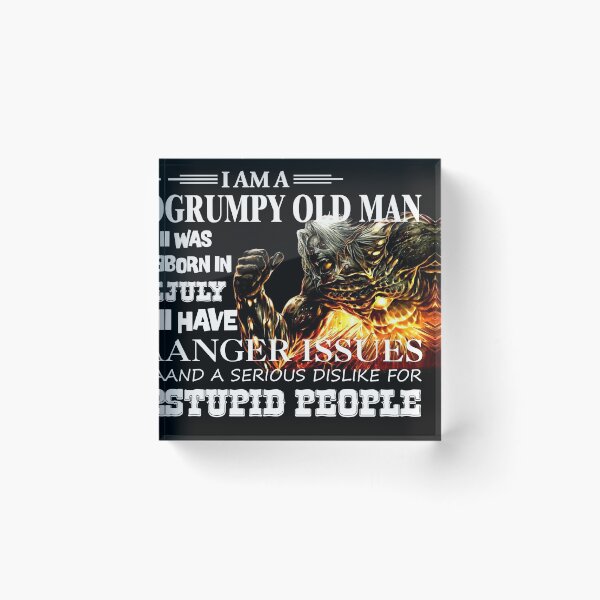 Item preview, Demon Warrior Walk away I Am Grumpy Old Man Born in July designed and sold by Olivia-Evans.