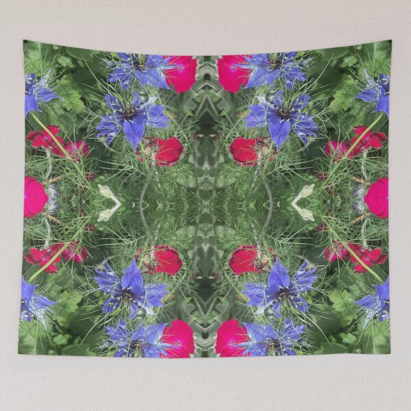 Item preview, Flowers, Divine - Love in the Mist - Pink and Blue designed and sold by RoseAromas.