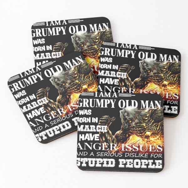 Item preview, Demon Warrior Walk away I Am Grumpy Old Man Born in March  designed and sold by Olivia-Evans.