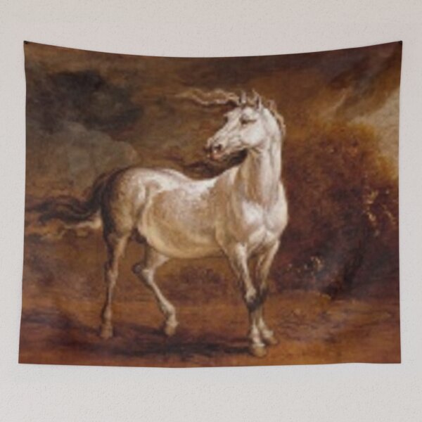Item preview, White horse in brown designed and sold by BhARTi Taylor.