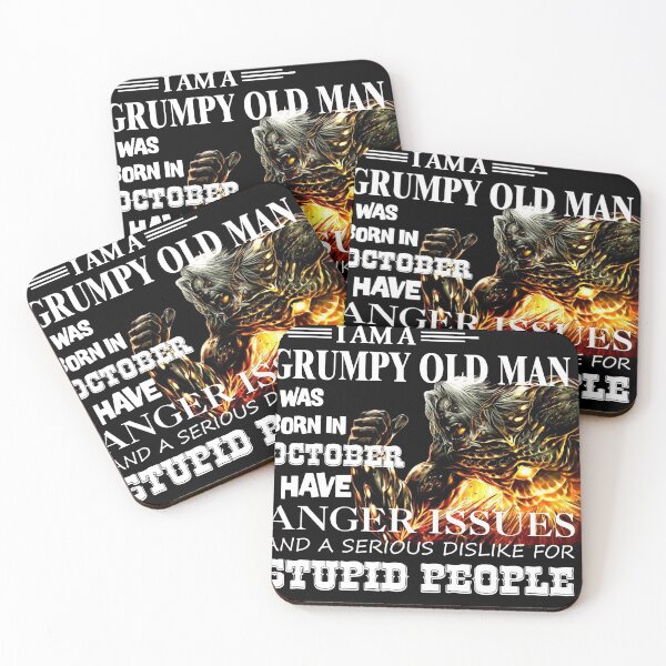 Item preview, Demon Warrior Walk away I Am Grumpy Old Man Born in October designed and sold by Olivia-Evans.