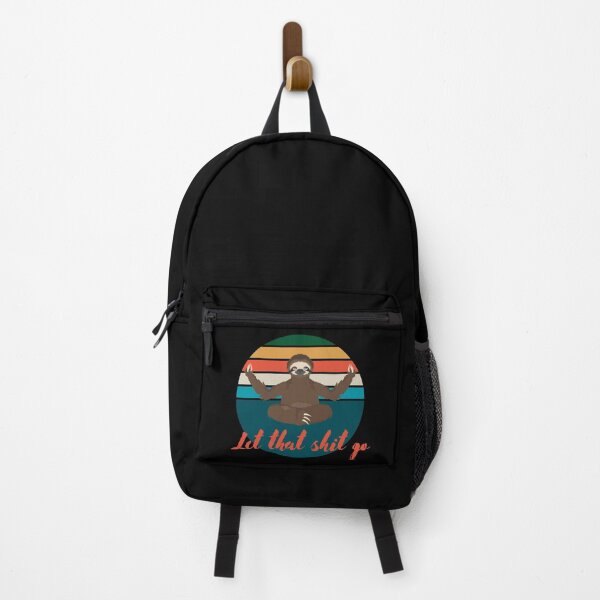 Item preview, Let That Shit Go | Cute Retro Yoga Sloth designed and sold by DevlynnDesigns.
