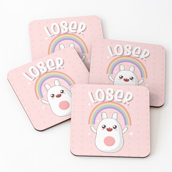 Item preview, Kawaii Cute Rainbow Bunny Rabbit Sassy Rude Mean Loser  designed and sold by Karianne Potter.