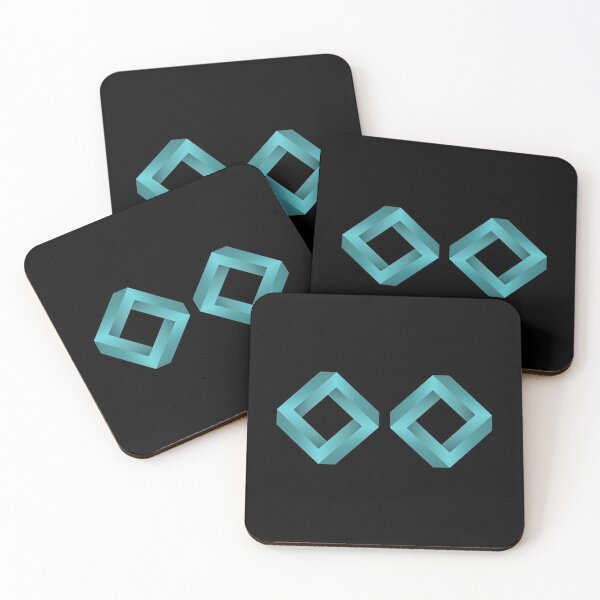 Item preview, Twin Penrose Squares ( Teal ) designed and sold by pgons.