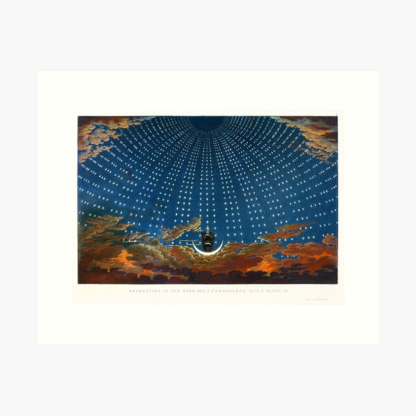 Design for The Magic Flute: The Hall of Stars| German architecture Art Print